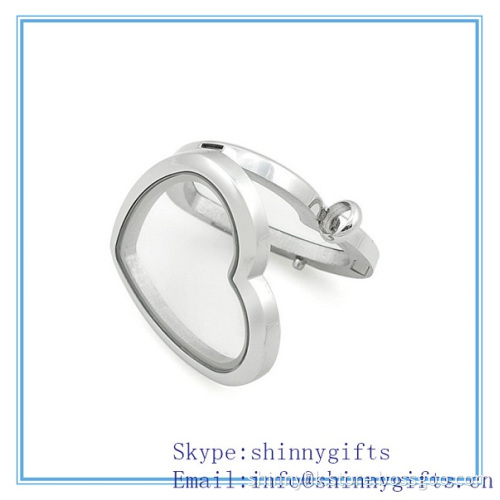 Water proof heart shape locket pendant necklace in metal materials for women